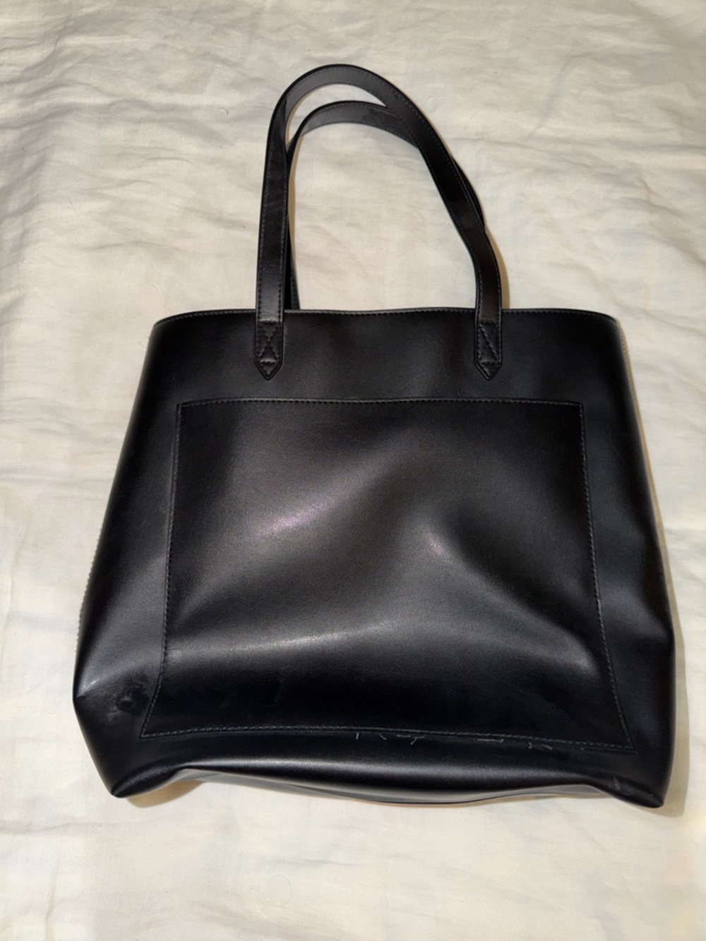 Madewell Black Vegan Leather Tote - Picture 2 of 10